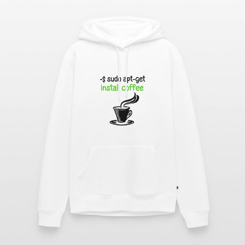 Coffee Programmer Tux Linux Coding Saying Men’s Premium Organic Hoodie