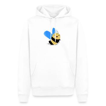 Abeille drôle: Abeille vous-même - Sweat à capuche Premium bio Homme - blanc - Devant - Nico (187cm)