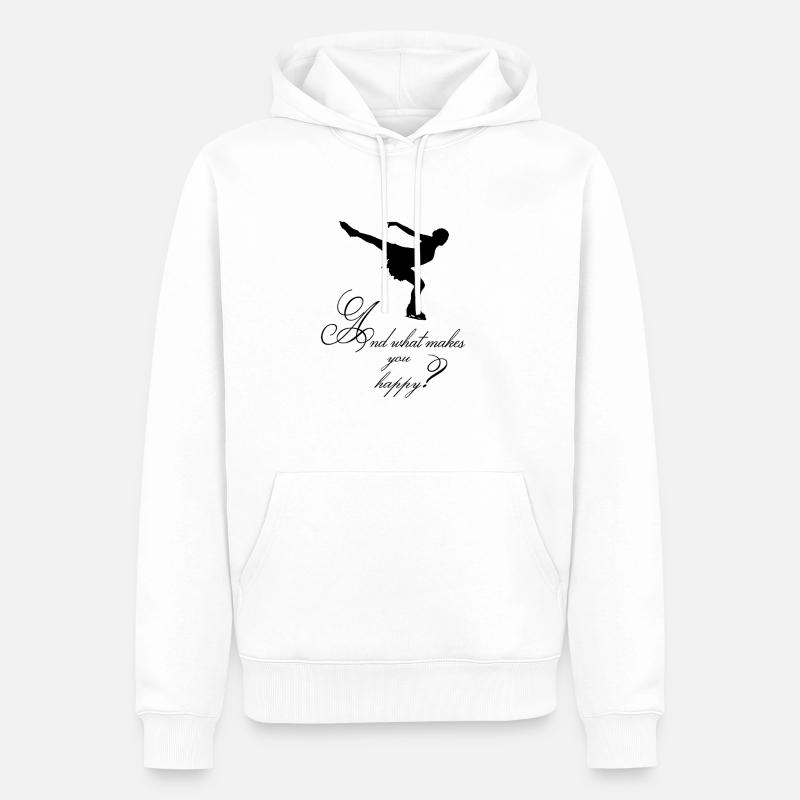 Eisläuferin - Männer Premium Bio Hoodie - Weiß