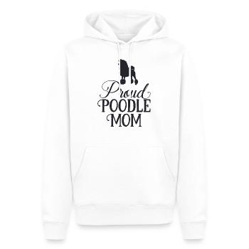 Stolze Pudel Mama 01 - Männer Premium Bio Hoodie - Weiß - Vorne - Nico (187cm)
