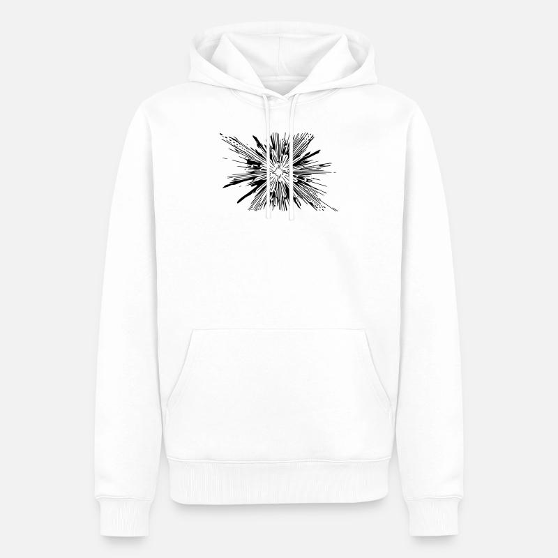 Vector Splash Explosion - Sweat à capuche Premium bio Homme - blanc