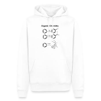 Organic Chemistry Chimiste don science - Sweat à capuche Premium bio Homme - blanc - Devant - Nico (187cm)