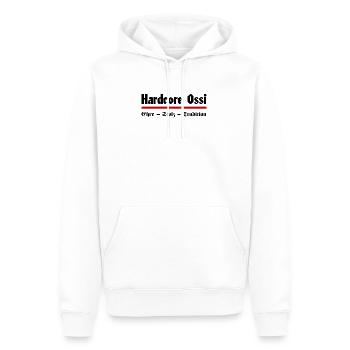 Harter Ossi - Ostdeutscher Ostdeutschland DDR BRD - Männer Premium Bio Hoodie - Weiß - Vorne - Nico (187cm)
