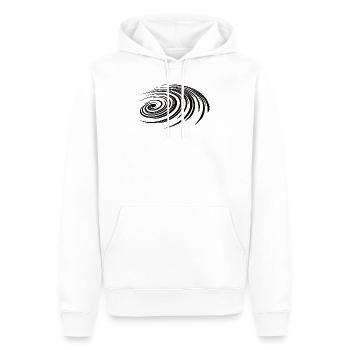 Géométrie spirale - galaxie spirale - Sweat à capuche Premium bio Homme - blanc - Devant - Nico (187cm)