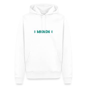 Mignon - Sweat à capuche Premium bio Homme - blanc - Devant - Nico (187cm)