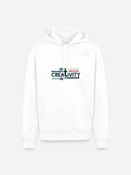 "International Creativity and Innovation" - Men’s Premium Organic Hoodie - white