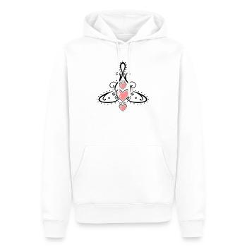 Keltisches Symbol, Mutter mit drei Kindern. - Männer Premium Bio Hoodie - Weiß - Vorne - Nico (187cm)