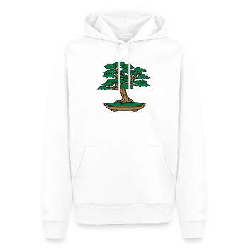 bonsai tree leaves branches small tree - Men’s Premium Organic Hoodie - white - Front - Nico (187cm)