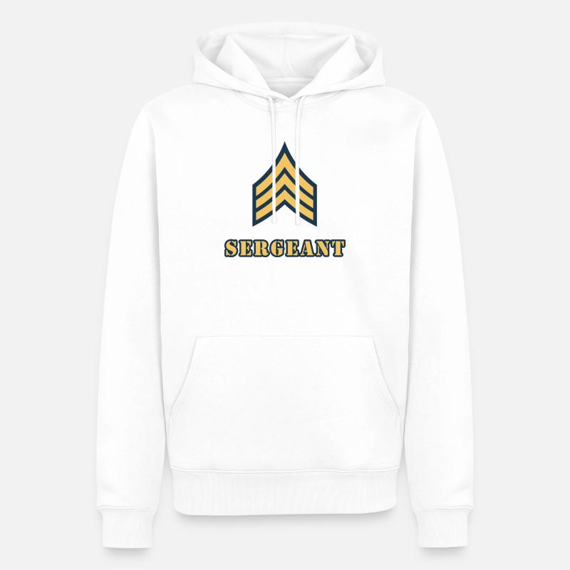 Sergeant - Männer Premium Bio Hoodie - Weiß