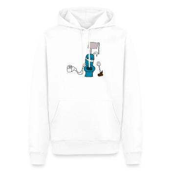 toilette brosse de toilette pile de papier toilette excréments enfants - Sweat à capuche Premium bio Homme - blanc - Devant - Nico (187cm)