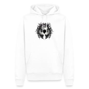 Bat and full moon as a mysterious motif - Men’s Premium Organic Hoodie - white - Front - Nico (187cm)