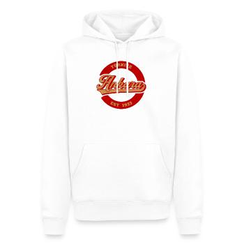 Ankara Vintage Logo Est 1923 - Sweat à capuche Premium bio Homme - blanc - Devant - Nico (187cm)