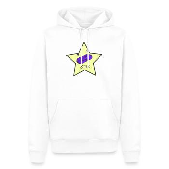 Étoile de savon - Sweat à capuche Premium bio Homme - blanc - Devant - Nico (187cm)