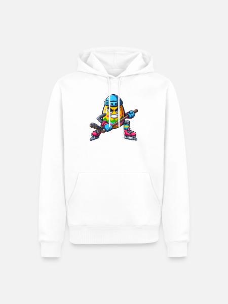 Uovo di Pasqua Hockey su ghiaccio Design | Giocatore di hockey su ghiaccio - Ekologisk premiumluvtröja herr - vit