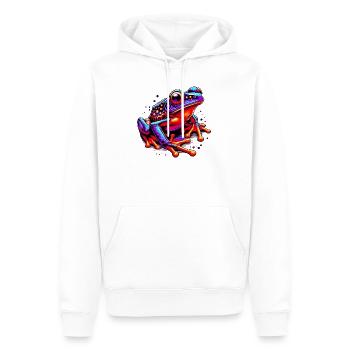 Frog - Men’s Premium Organic Hoodie - white - Front - Nico (187cm)
