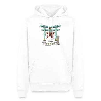 Tokyo, Japan, Kanda Myojin, Torii, Drawing - Men’s Premium Organic Hoodie - white - Front - Nico (187cm)