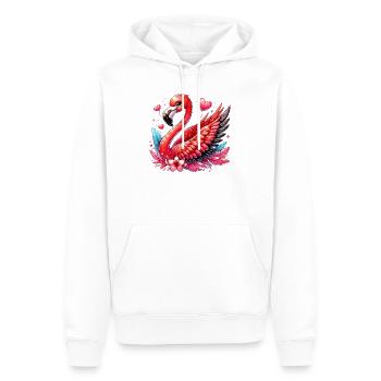 Flamant - Sweat à capuche Premium bio Homme - blanc - Devant - Nico (187cm)