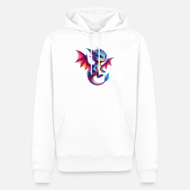 Dragon - Sweat à capuche Premium bio Homme - blanc