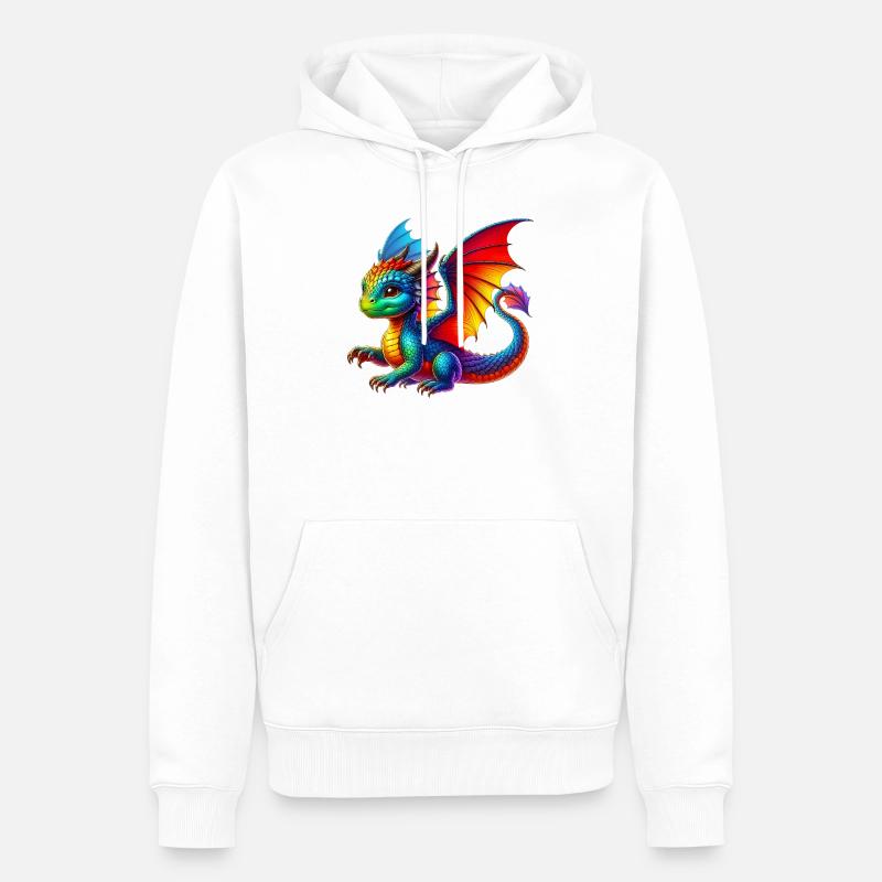 Dragon - Sweat à capuche Premium bio Homme - blanc