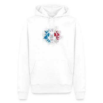 Frankreich Fußball Explosion Fußballer Team Logo - Männer Premium Bio Hoodie - Weiß - Vorne - Nico (187cm)