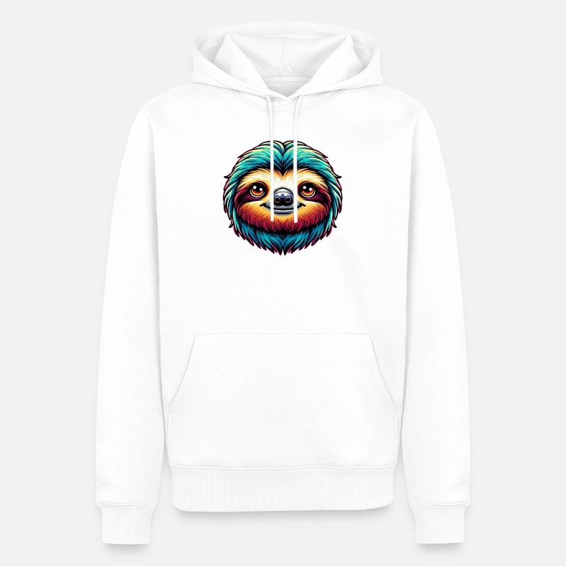 Paresse - Sweat à capuche Premium bio Homme - blanc