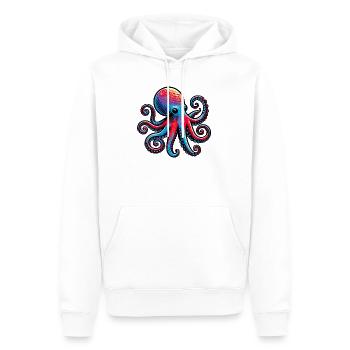 Krake - Männer Premium Bio Hoodie - Weiß - Vorne - Nico (187cm)