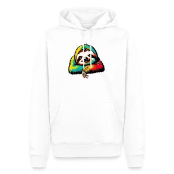 Sloth - Men’s Premium Organic Hoodie - white - Front - Nico (187cm)