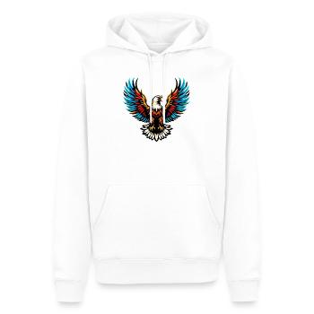 Eagle - Men’s Premium Organic Hoodie - white - Front - Nico (187cm)