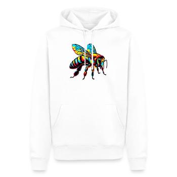 Bee - Men’s Premium Organic Hoodie - white - Front - Nico (187cm)