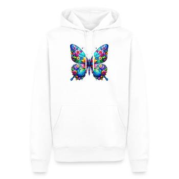 Schmetterling - Männer Premium Bio Hoodie - Weiß - Vorne - Nico (187cm)