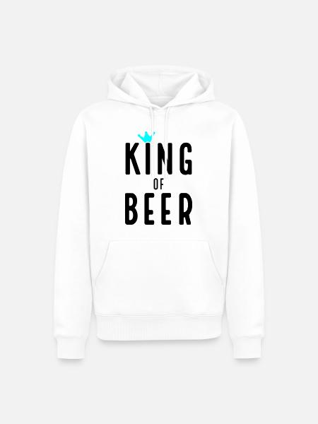 Abstrakte Kunst Inspirierte Farbexplosion - Männer Premium Bio Hoodie - Weiß