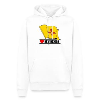 Flagge New Mexico Herz New Mexico - Männer Premium Bio Hoodie - Weiß - Vorne - Nico (187cm)