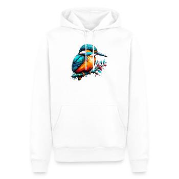 Martin-pêcheur - Sweat à capuche Premium bio Homme - blanc - Devant - Nico (187cm)