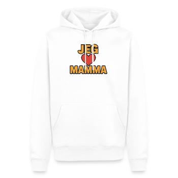 Ich liebe Mama T-Shirt Design - Männer Premium Bio Hoodie - Weiß - Vorne - Nico (187cm)