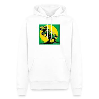 Dinosaurier - Männer Premium Bio Hoodie - Weiß - Vorne - Nico (187cm)