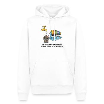 The prosperity faucet - Men’s Premium Organic Hoodie - white - Front - Nico (187cm)