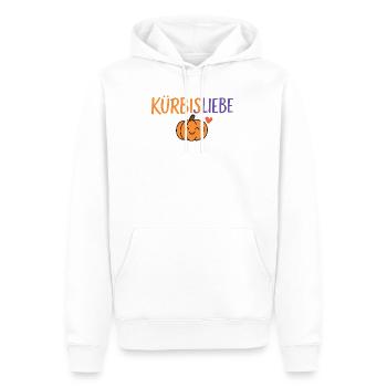 Kürbisliebe Comic Design - Männer Premium Bio Hoodie - Weiß - Vorne - Nico (187cm)