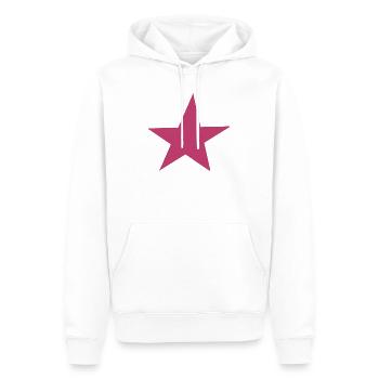 Pinke Sternenkunst auf Kleidung - Männer Premium Bio Hoodie - Weiß - Vorne - Nico (187cm)