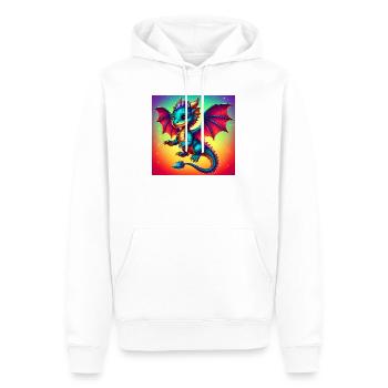 dragon - Sweat à capuche Premium bio Homme - blanc - Devant - Nico (187cm)