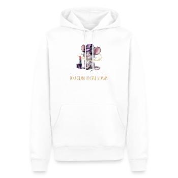 Hot Mouse with Glamour & Lipstick - Men’s Premium Organic Hoodie - white - Front - Nico (187cm)