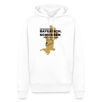 Schwaben | UNTERALLGAU - Männer Premium Bio Hoodie - Weiß - Vorne - Nico (187cm)