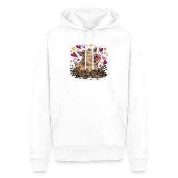 La colère du cœur dans le cœur de boue - Sweat à capuche Premium bio Homme - blanc - Devant - Nico (187cm)