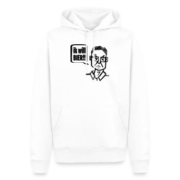 Der Kiecker will Pils - Männer Premium Bio Hoodie - Weiß - Vorne - Nico (187cm)