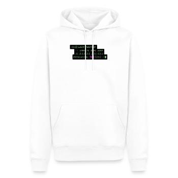 Romantic Geek Design for Developer: Loop i - Men’s Premium Organic Hoodie - white - Front - Nico (187cm)
