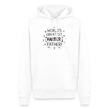 Bester Furzer Aller Zeiten – Ups, Ich Meinte Vater - Männer Premium Bio Hoodie - Weiß - Vorne - Nico (187cm)