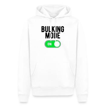 Mode Bulking sur Fun Gym Fitness - Sweat à capuche Premium bio Homme - blanc - Devant - Nico (187cm)