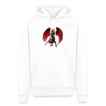 Guerrier Ailé Cramoisi - Sweat à capuche Premium bio Homme - blanc - Devant - Nico (187cm)