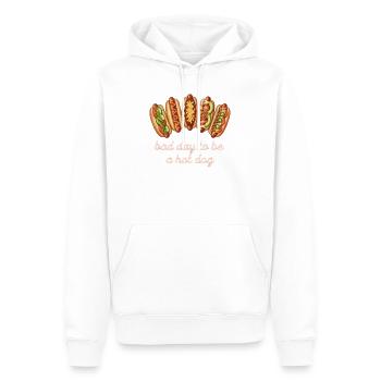 Hot Dog Fast Food Snack Humor - Men’s Premium Organic Hoodie - white - Front - Nico (187cm)