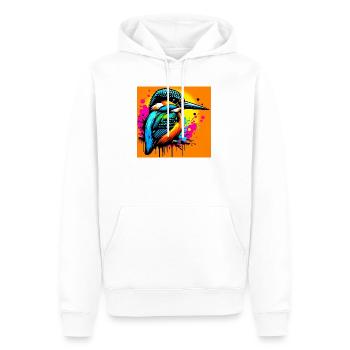 martin-pêcheur - Sweat à capuche Premium bio Homme - blanc - Devant - Nico (187cm)