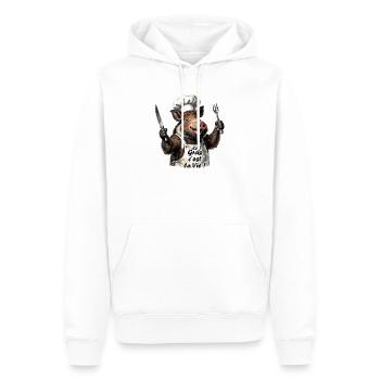 Le Gras, c'est la Vie - Sweat à capuche Premium bio Homme - blanc - Devant - Nico (187cm)